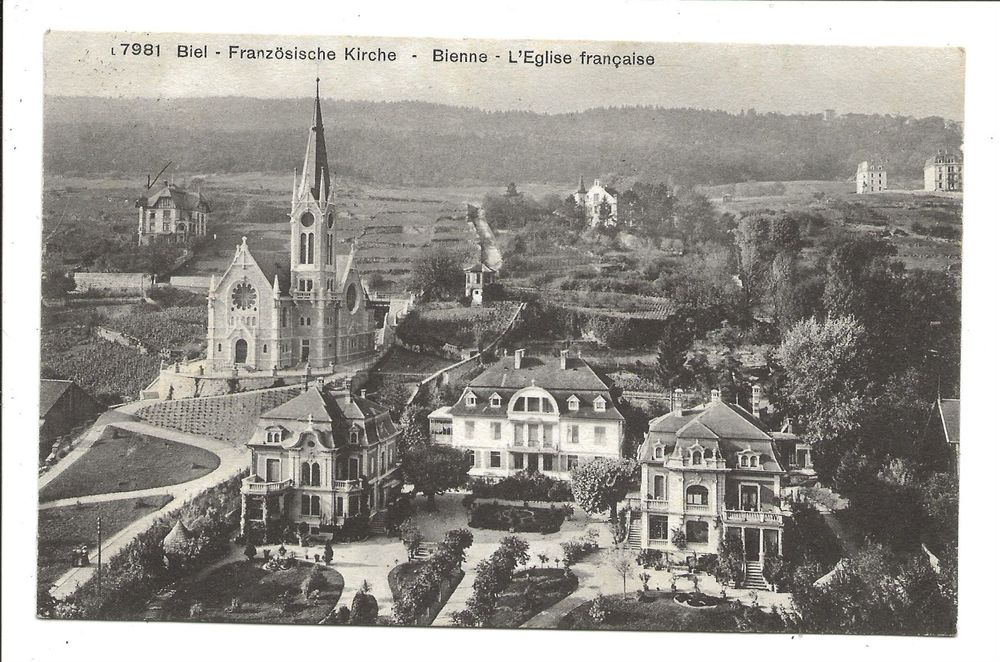 Biel / Bienne (BE) Französische Kirche Villenquartier 1913 Kaufen