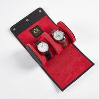 Leder-Uhrenetui, Uhrenrolle für 2 Uhren Black für z.B. Rolex