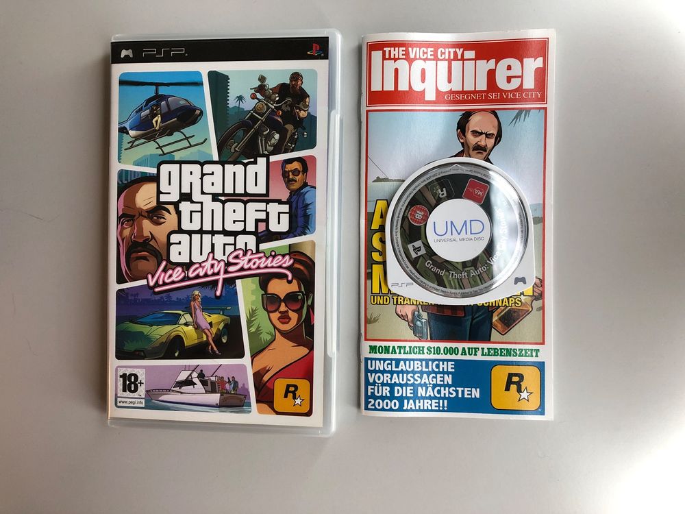 Console PSP 1004 Sony Noir édition GTA Vice City Stories (PAL) - Ultra Rare