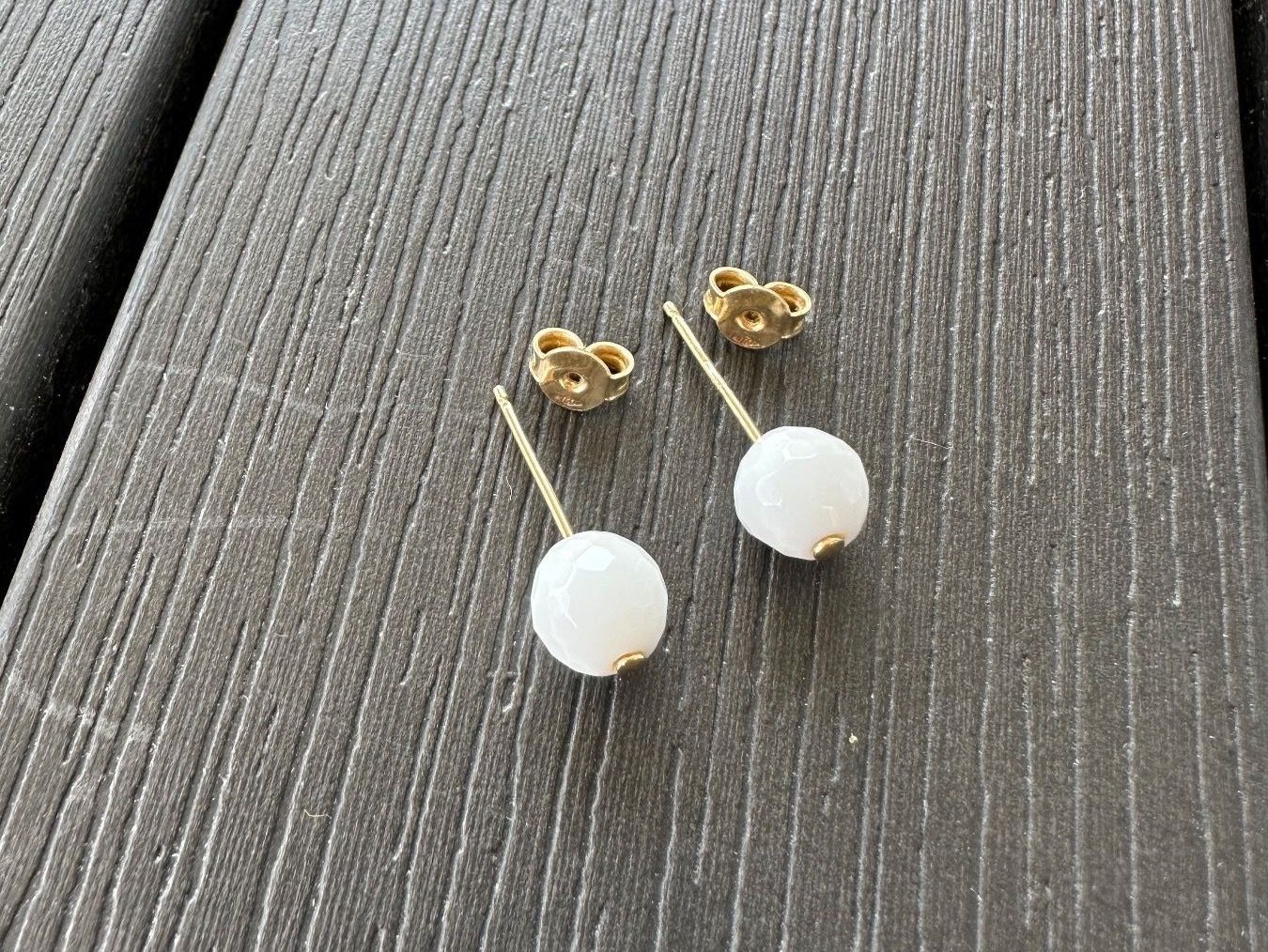 Orecchini pendenti & Orecchini a lobo: Ohrstecker Gold 750, Stein weiss – Usato da Winterthur venduto da AngiDi 3