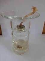 Original Glasi Hergiswil Öllampe Windlicht Glas Design