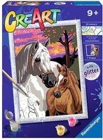 Ravensburger Malen nach Zahlen, CreArt. Sunset Horses