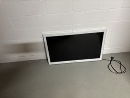 Weiss-silberner Flachbildschirm TV, 32Zoll