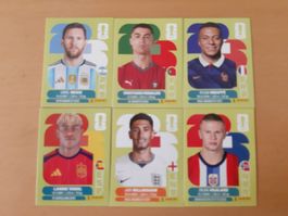 Panini WM 2026 Ronaldo; Messi plus 4 Topstars