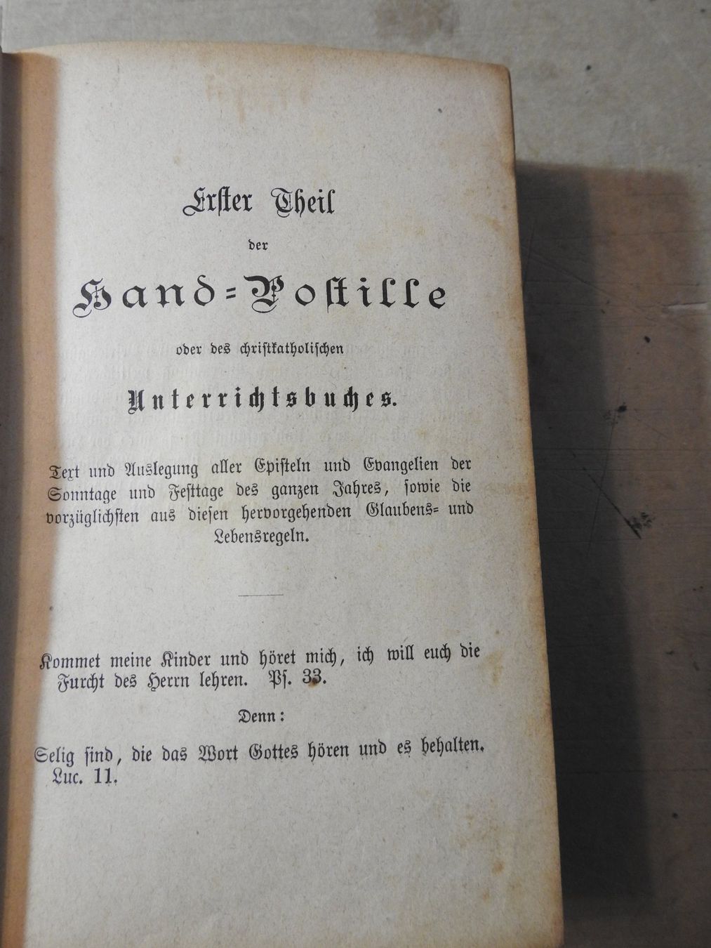 Libri: Hand-Postille oder Christkatholische Unterweisungen 1893 – Usato da Uznach venduto da killroy99 2