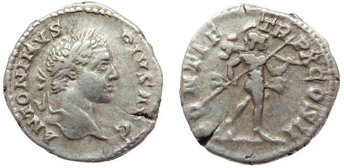 Tutti le monete: CARACALLA silver denarius (207 AD) – Usato da La Sarraz venduto da classicworldcoins