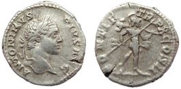 CARACALLA silver denarius (207 AD)