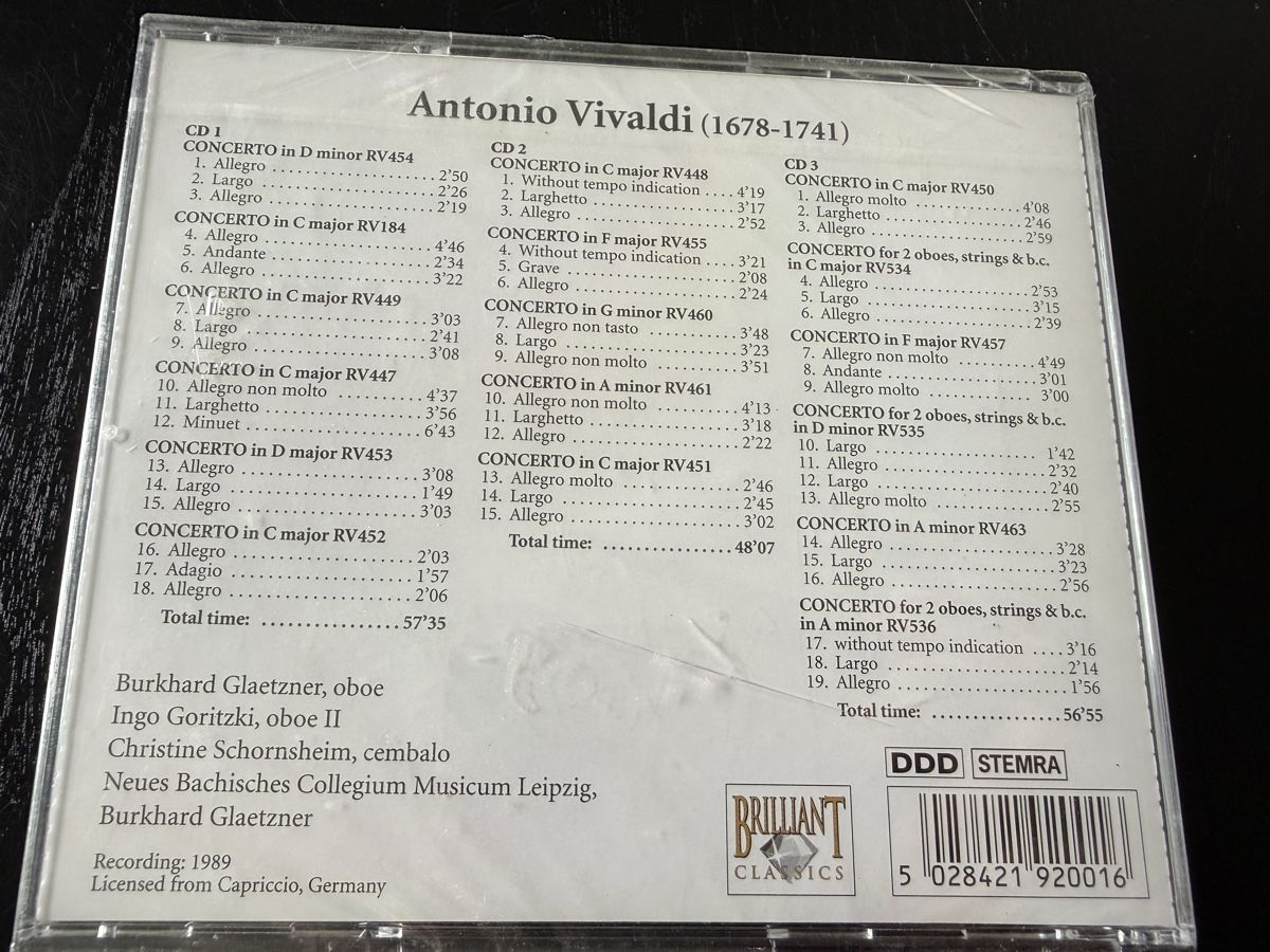 CDs: Vivaldi Oboe Concertos (complete) – Neu und originalverpackt aus Arlesheim von 12sxlssdf 1