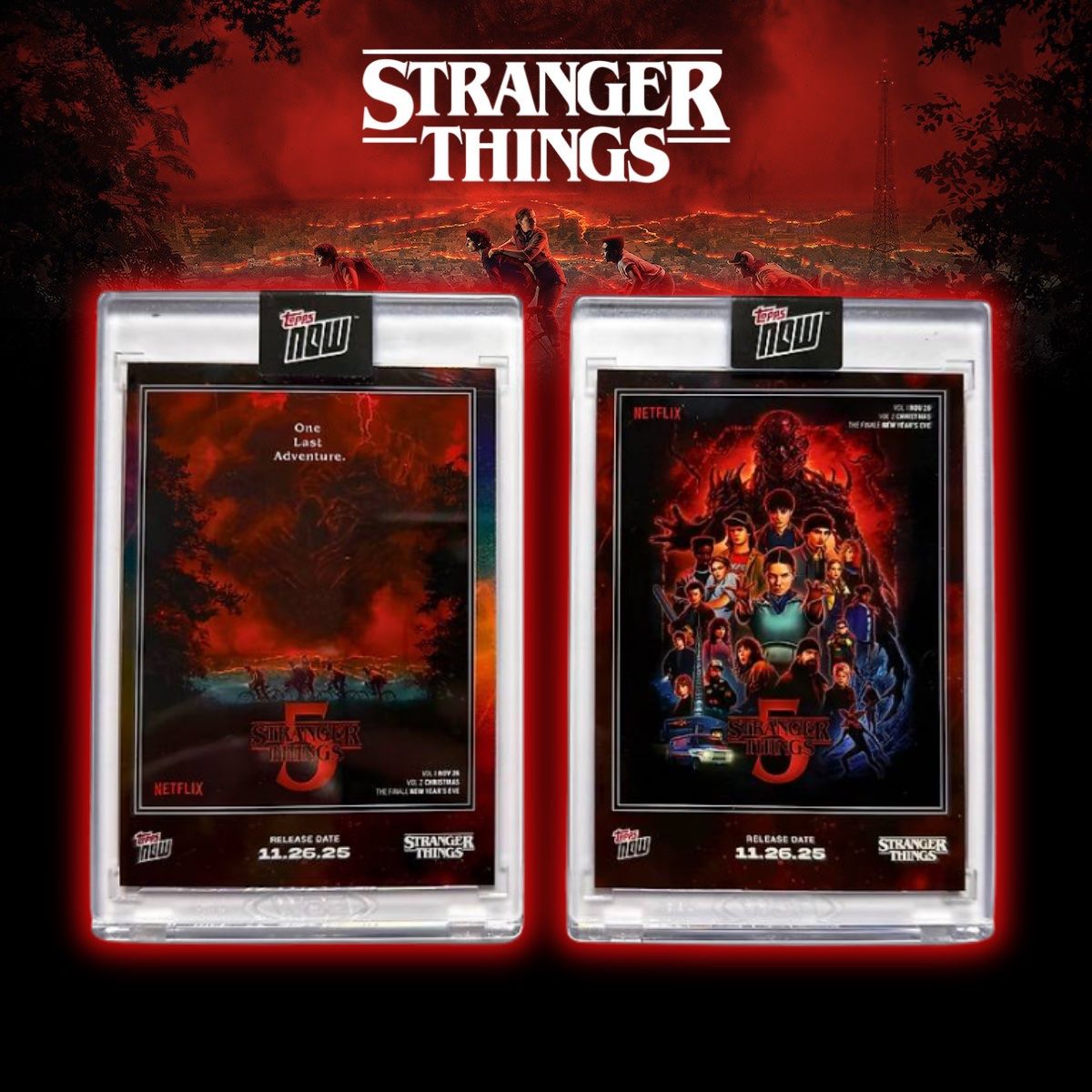 Topps Sammelbilder & Trading cards: 2025 Topps Now Stranger Things - "One Last Adventure" Bundle – Neu und originalverpackt aus St-Légier-Chiésaz von SwissCardReserve