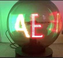 Rarität: Magicball LED-Laufschrift-Globus ø 50 H: 60 cm