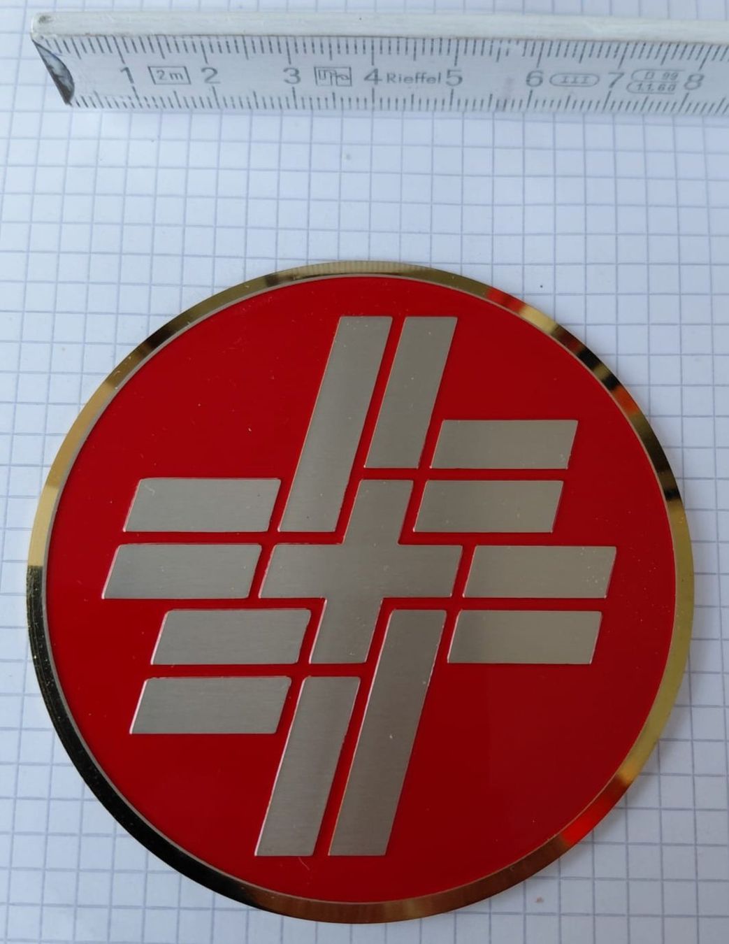 Schilder: Plakette Emaille SchweizerischerTurnverband aus Messing 10cm – Neu (gemäss Beschreibung) aus Derendingen von Nellino01