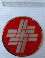 Plakette Emaille SchweizerischerTurnverband aus Messing 10cm