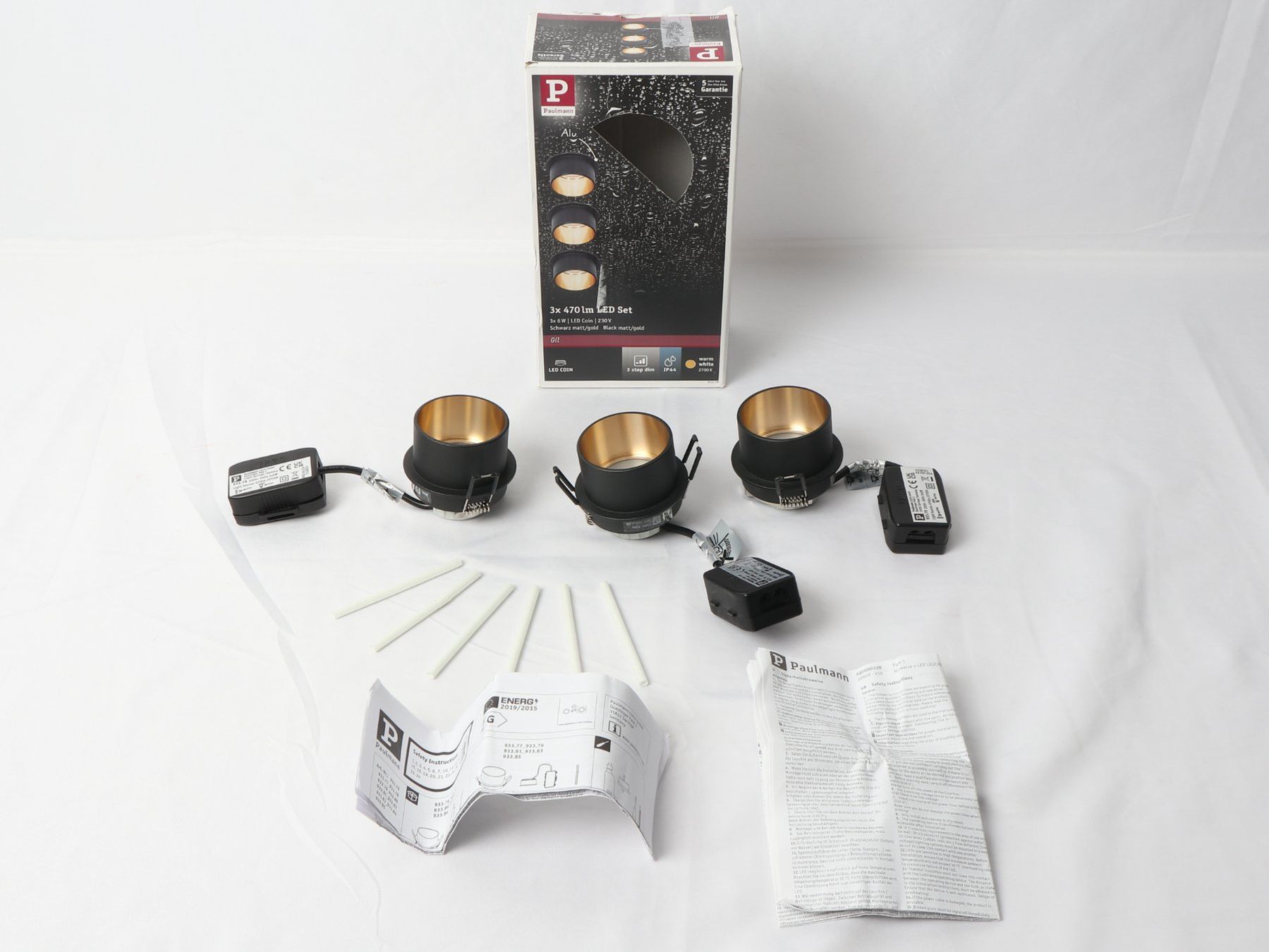 Paulmann Lampadari & plafoniere: PAULMANN LED Set 3x 470lm – Nuovo (secondo la descrizione) da Steinen venduto da Restwert_Steinen