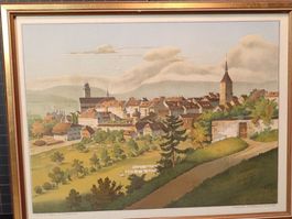Wunderschönes Bild von Aarau um 1900  Kohlmann 1939