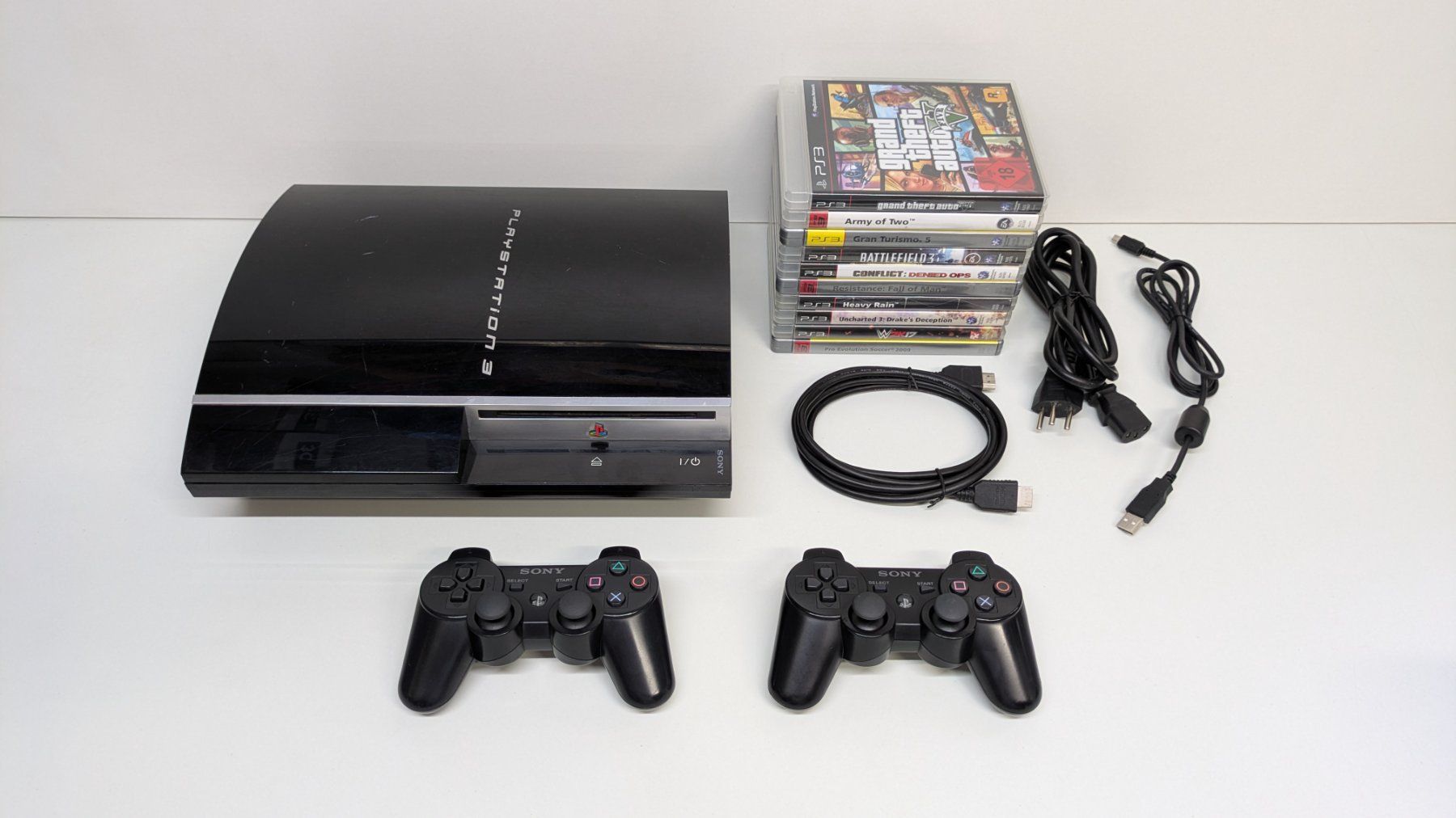 Sony Consoles: PlayStation 3 Fat mit 2 Controller und 10 Games – D'occasion à Menziken par mame18