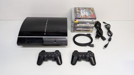 PlayStation 3 Fat mit 2 Controller und 10 Games