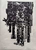 Heinrich Danioth (1896-1953) - Holzschnitt, Holzerin, 1938