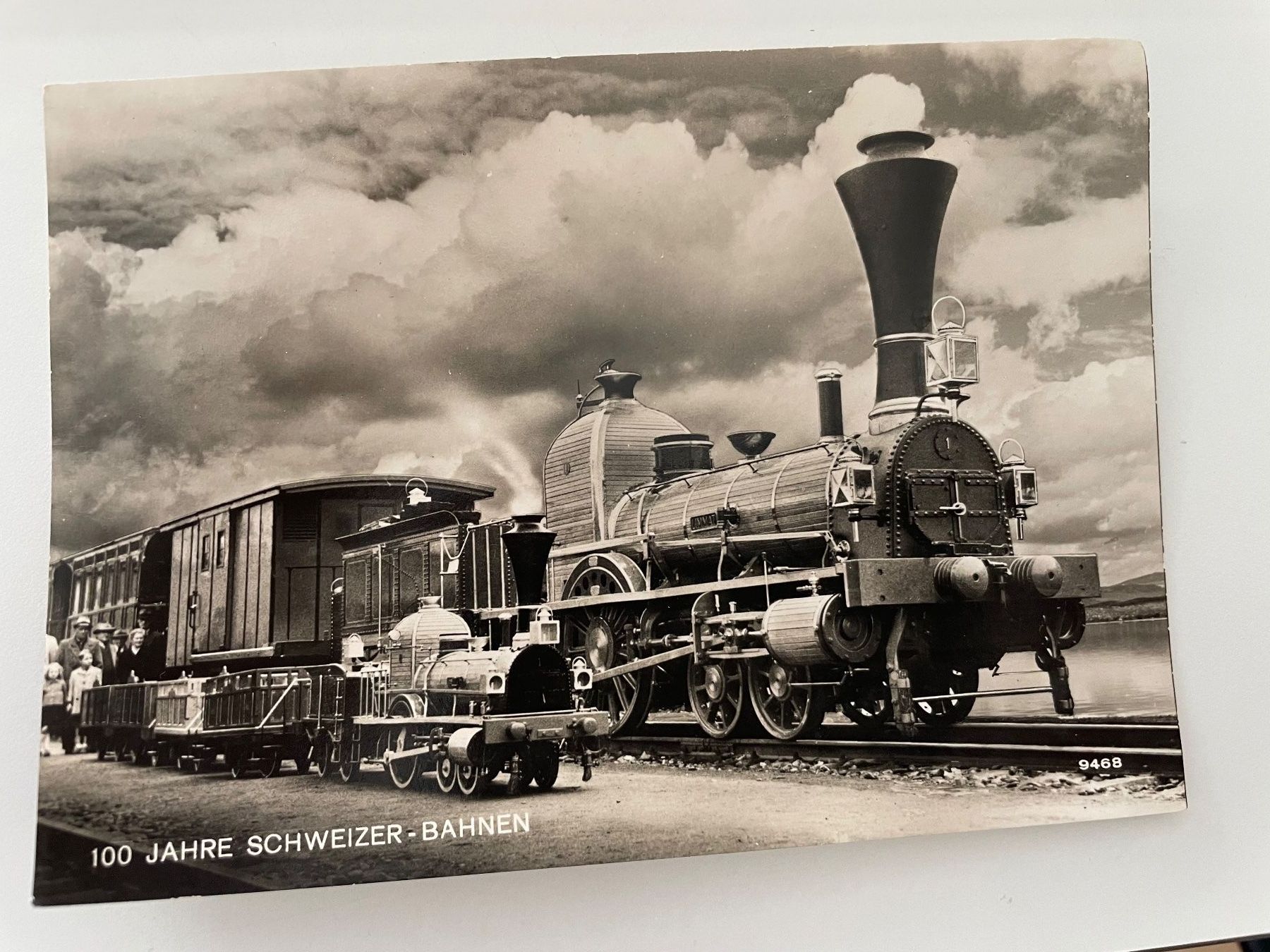 Ansichtskarten: Alte Ansichtskarte: 100 Jahre Schweizer Bahnen, 1947 – Gebraucht aus Stäfa von riccardinho
