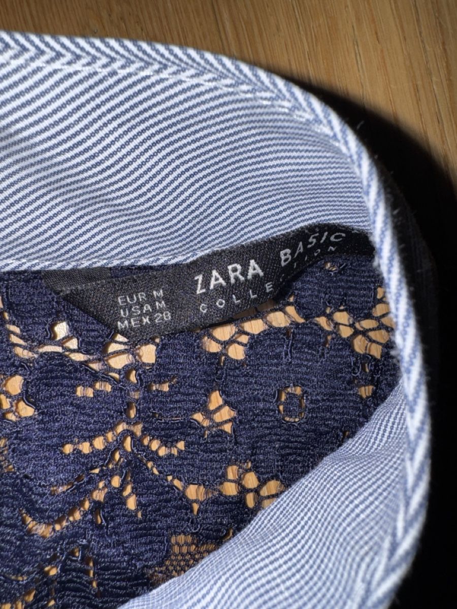 Zara Camicette: Zara Basic Bluse mit Spitze, Grösse M – Usato da Zürich venduto da szityu 1
