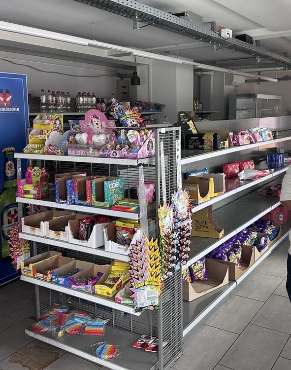 Tegometall Wandregal Verkaufsregal Ladenregal 5m Biomarkt Supermarkt Späti Regal