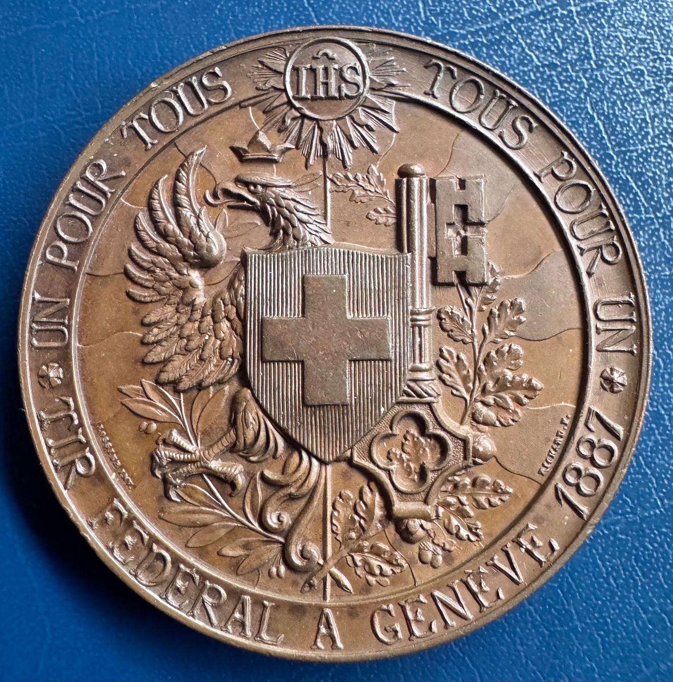 Medaillen: Medaille 1887 Eidgenossenschaft Genf – Gebraucht aus Ebikon von Dmasterx 1