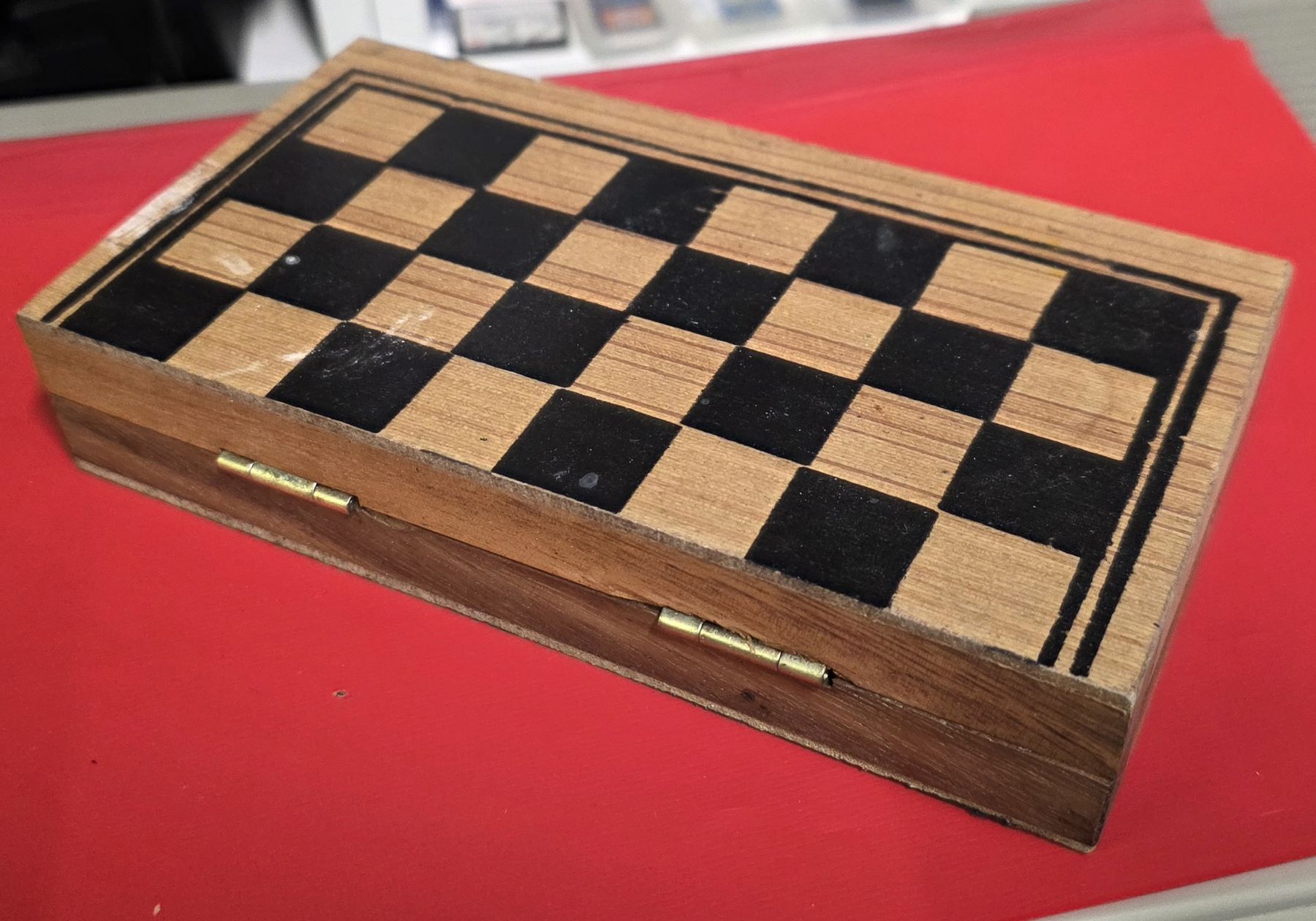 Giochi: Portables Schachbrett / Dame aus Holz – Usato da Reinach BL venduto da _MasterK_