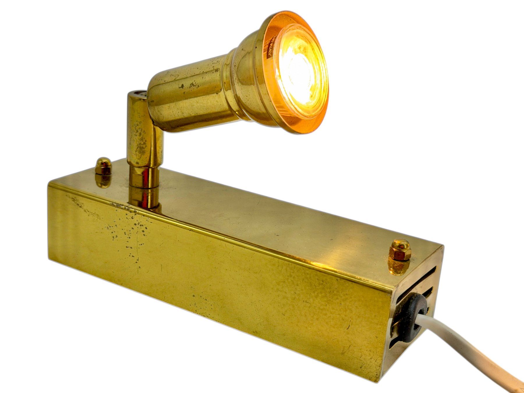 Lampen: Lampe spot halogene ancienne en laiton dorée – Gebraucht aus Morges von Auct 5