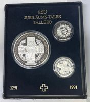 5+1+1 UnzeECU Jubiläums-Taler 700 Jahre Schweiz 1291-1991 Se