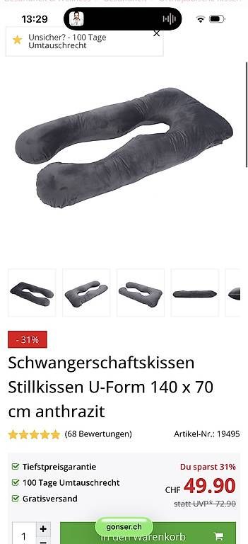 Coussins: Schwangerschaftskissen – D'occasion à Zuchwil par lor_b67f