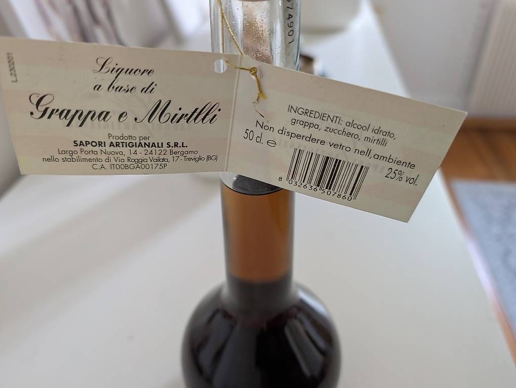 Spirituosen: Grappa e Mirtlli – Neu und originalverpackt aus St. Gallen von Atzok
