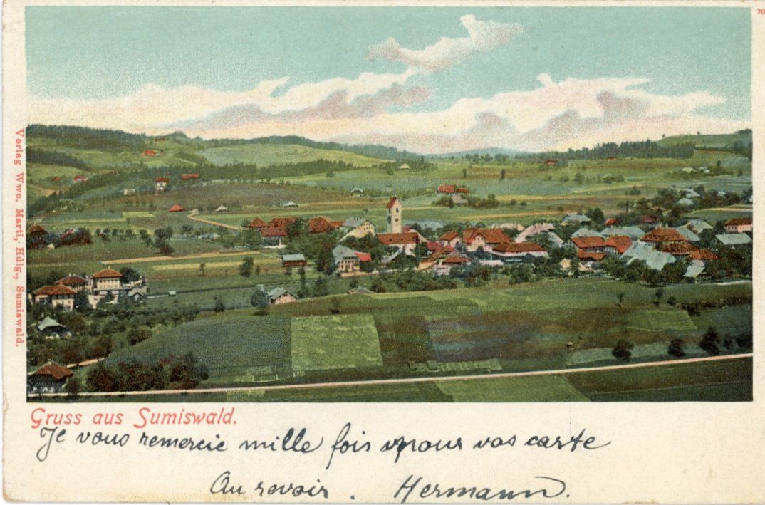 Cartoline postali: Sumiswald  BE       um  1 9 0 2 – Usato da Brig venduto da Valcards54