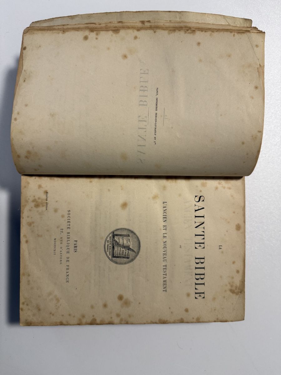 Libri: Sainte Bible - Version Ostervald révisée - Paris 1891 – Usato da Ardon venduto da Momovs99 1