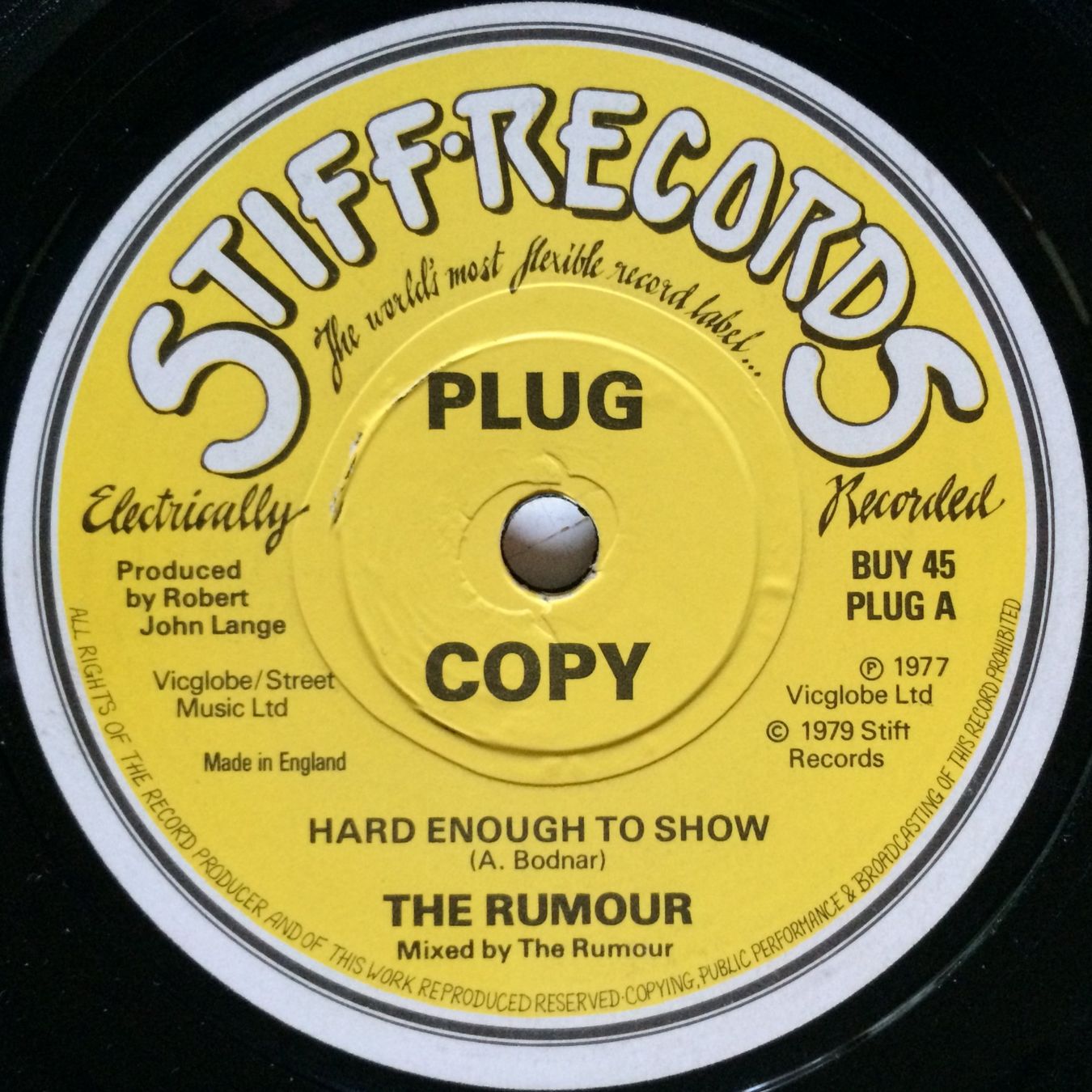 Schallplatten: THE RUMOUR - HARD ENOUGH TO SHOW – Neu und originalverpackt aus Bottens von hotter-than-hell 2