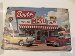 Retro Blechschild Diner USA 50er Jahre Deko Wandbild Sommer