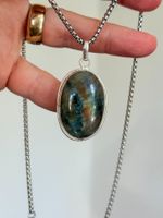 Collier vintage avec pierre de Labradorite véritable✨
