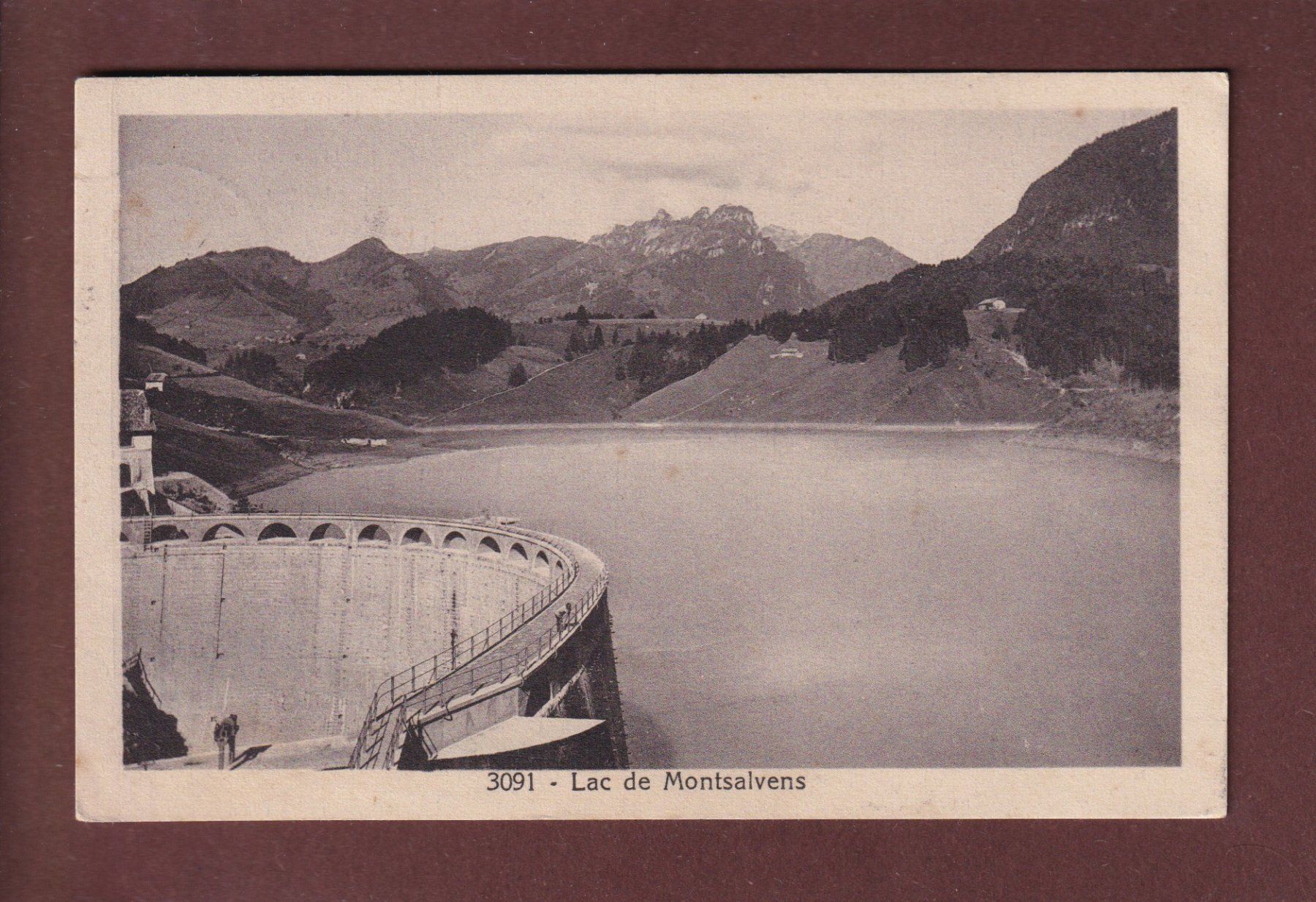 Cartoline postali: Lac de MONTSALVENS - 1921 – Usato da Pully venduto da nicecards