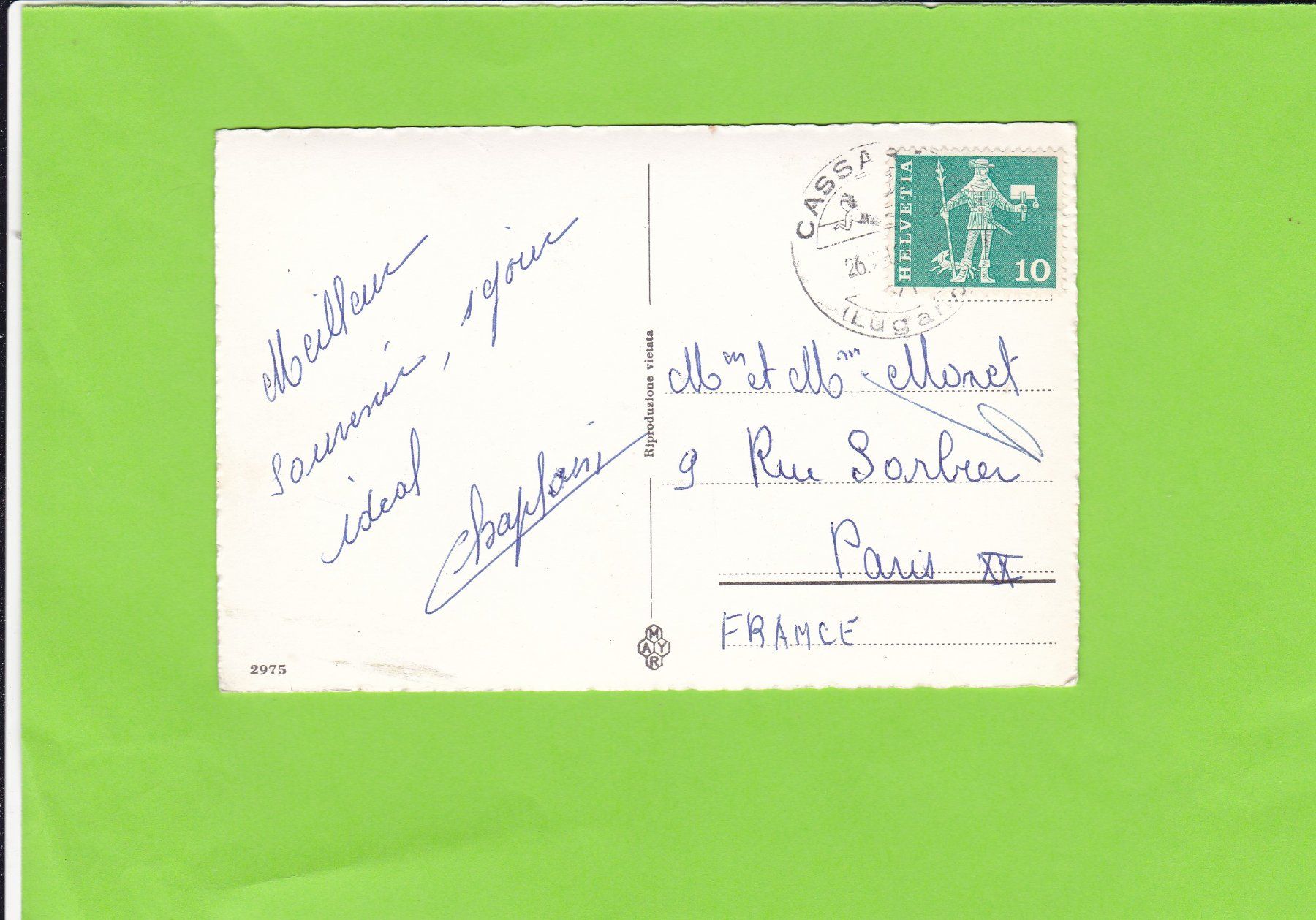 Cartoline postali: Lugano – Usato da St. Peterzell venduto da neckertal 1