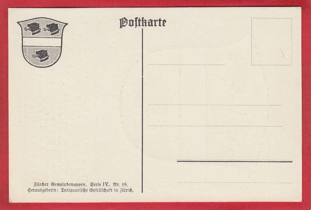 Cartoline postali: ELGG, WAPPEN, GEMEINDEWAPPEN – Usato da Grüningen venduto da Kartenlaube 1