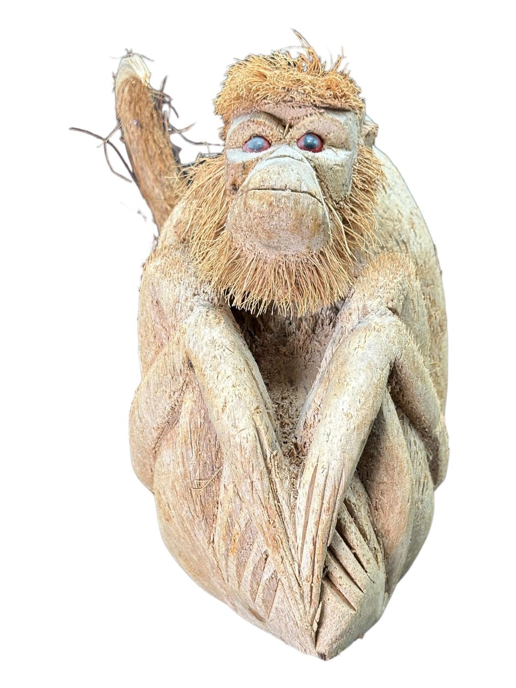 Sculture & Statue: Singe en coque de noix de coco de Ceylan sculpté à la main – Usato da Morges venduto da magicle 1