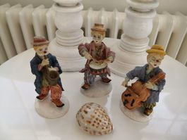 🤩4 FARBIGE CLOWNS MIT INSTRUMENTE