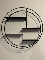 Wandregal rund Metall schwarz guter Zustand