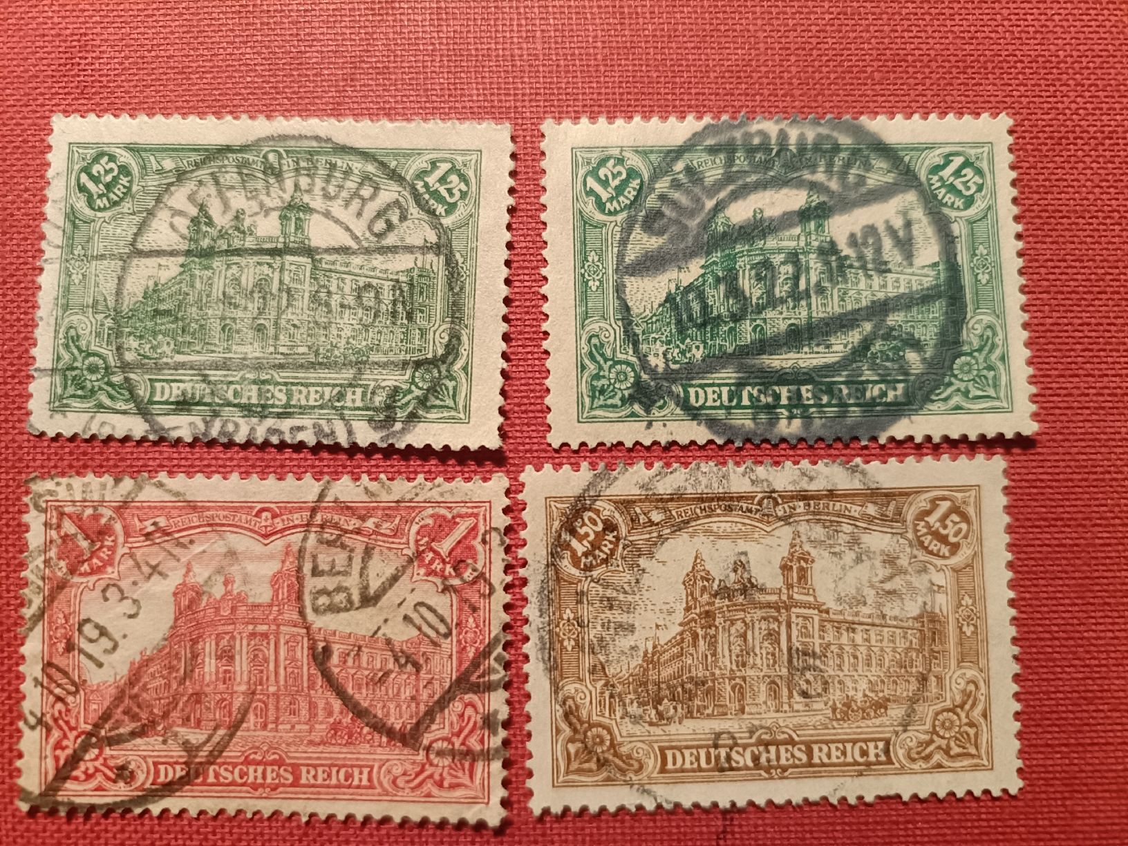 Alle Briefmarken: Alte Deutsche Reichs Briefmarken, gestempelt ca.1920 – Gebraucht aus Sargans von Polifemo58