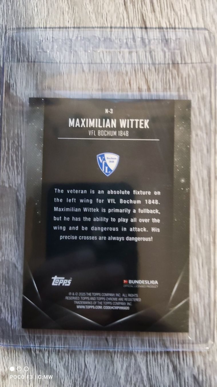 Topps Carte collezionabili: Topps Midnight 24/25 Maximilian Wittek /12 Nightfall – Usato da St. Gallen venduto da RudyundFloydCards 1