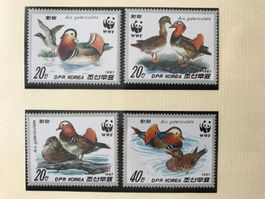 WWF Korea 1987 Mandarinente Satz postfrisch