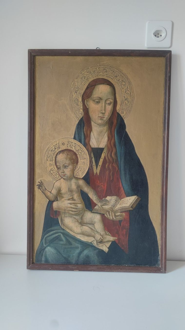 Dipinti: Dipinto Antico Madonna con Bambino – Usato da Genève venduto da Atelier.Curio