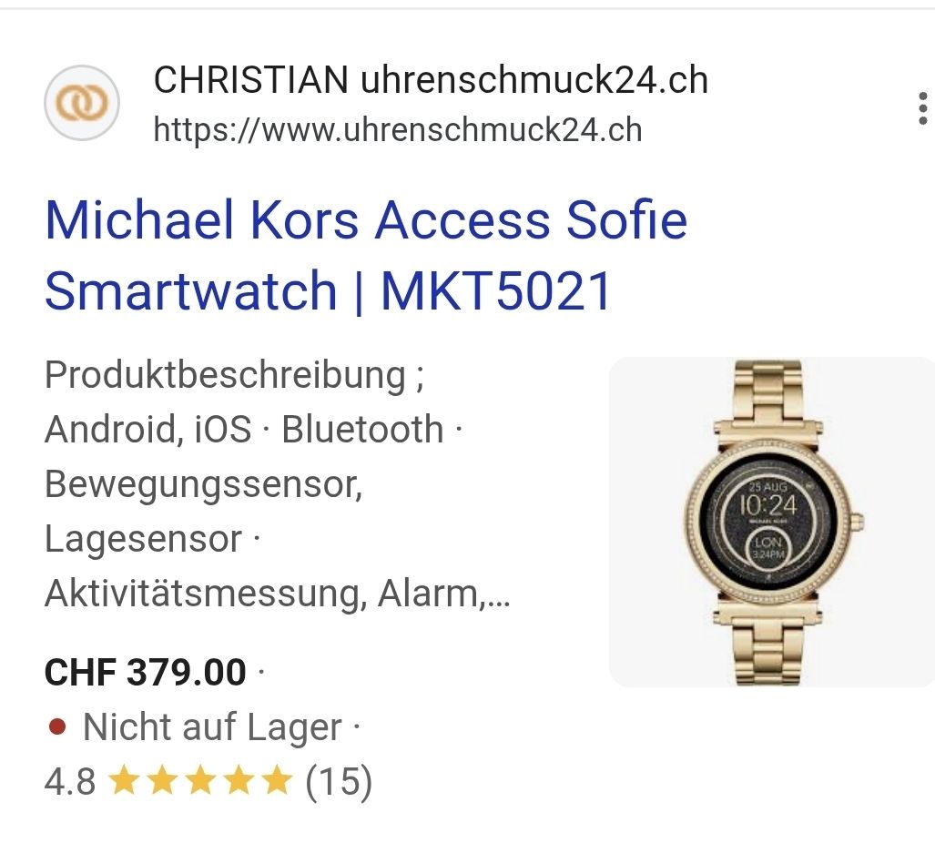 Michael Kors Smartwatch: Michael Kors Uhr – Usato da Neuhausen venduto da iza74 1