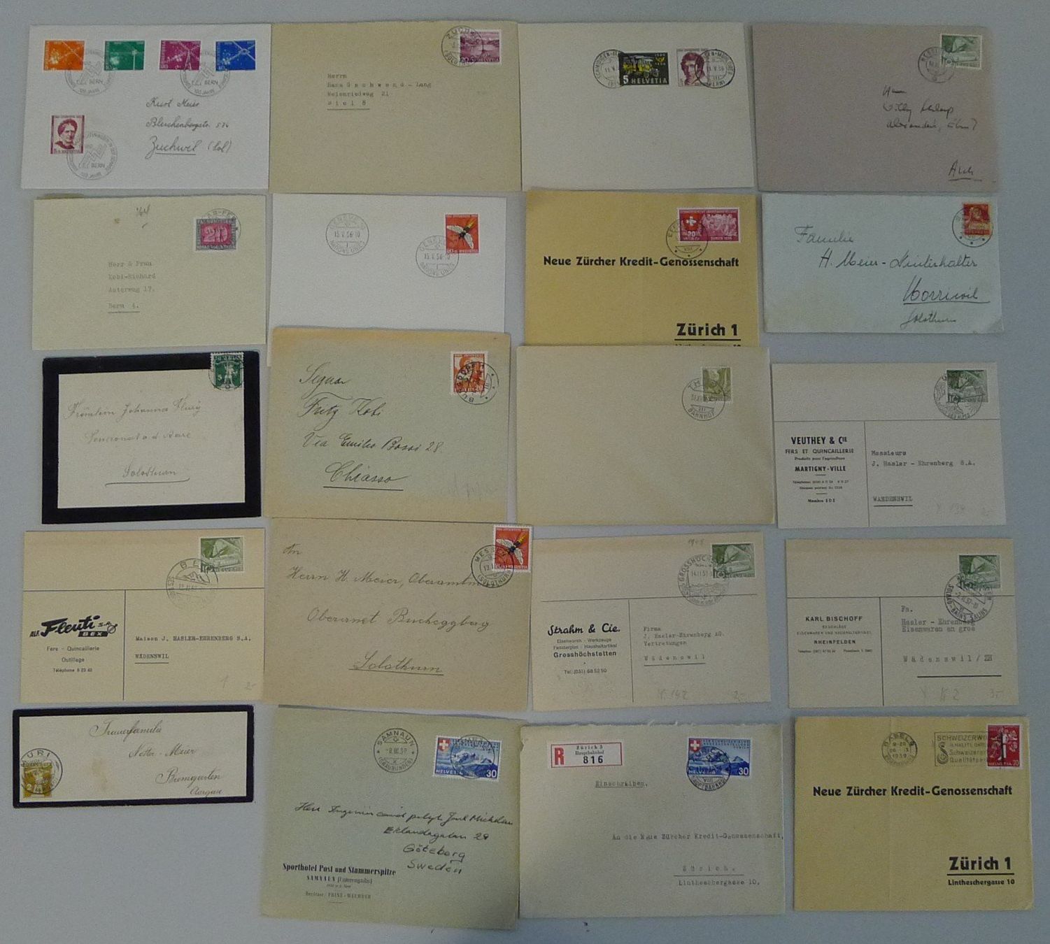 Tous les timbres: 1913-1958, 20 saubere Briefe mit schönen Stempeln, günstig ! – D'occasion à Sursee par Luzernerraute