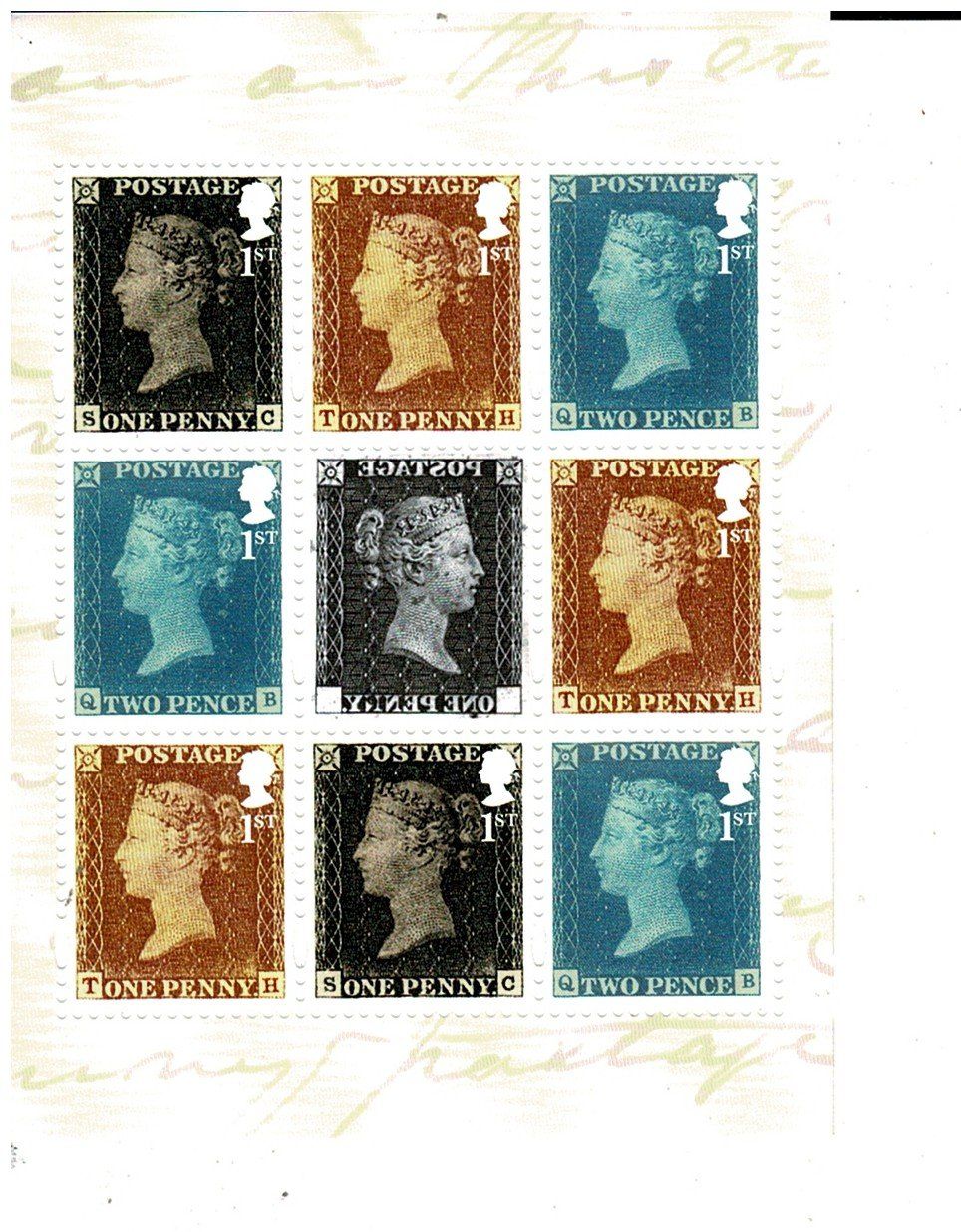 Alle Briefmarken: UK Block One Penny Black Erinnerung ** – Neu (gemäss Beschreibung) aus Lausanne von Whorvath