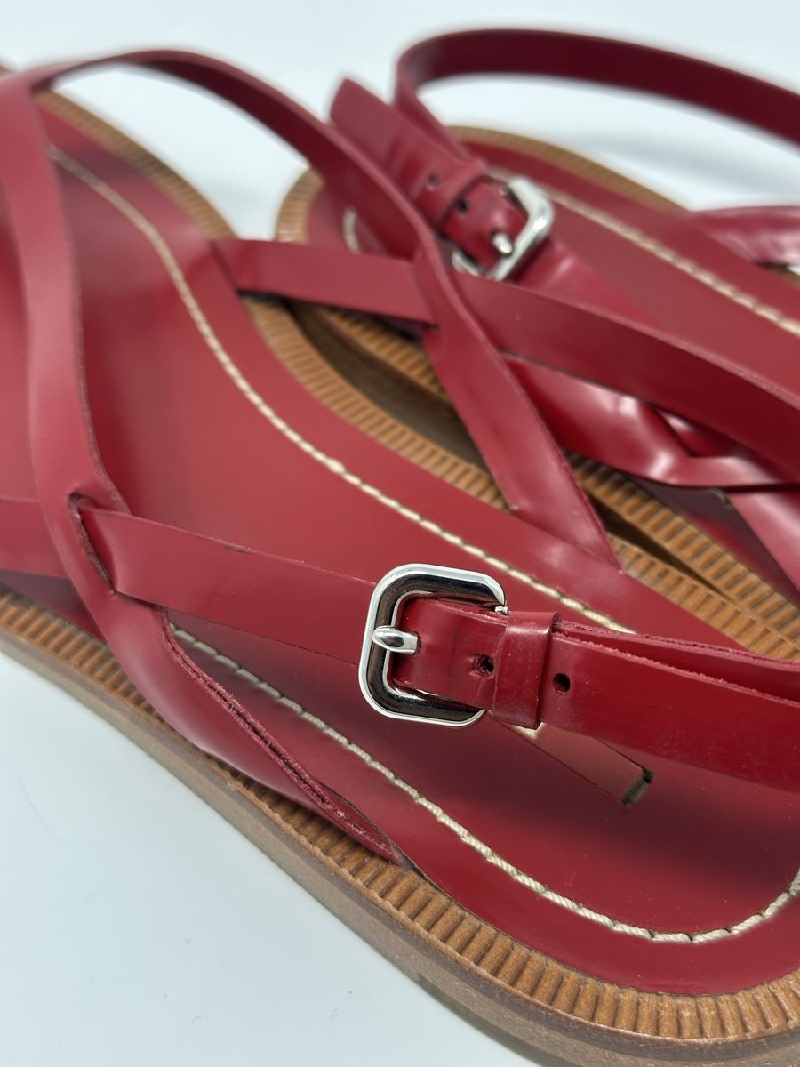 Prada Scarpe da donna: Prada Sandalen, Rot, Top Zustand  – Usato da Luzern venduto da 041Vintage 4