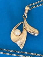 Vergoldet Kette mit/ Perle (50)